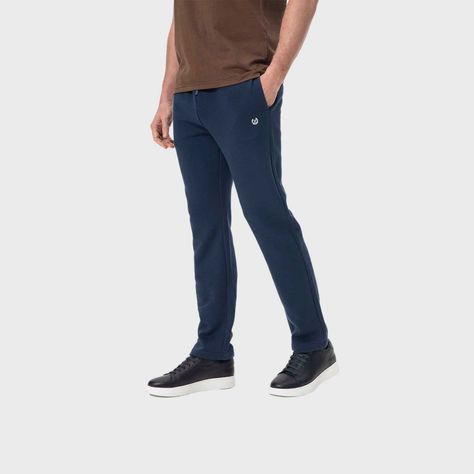 Pantalón Buzo Hombre Calce Recto Azul Marino Fashion's Park-1