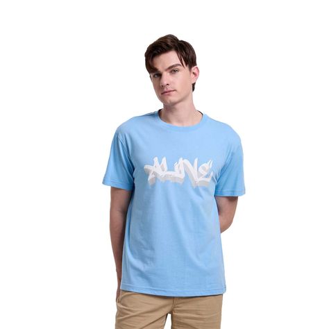 Polera Hombre Graffiti Celeste Fashion's Park-0