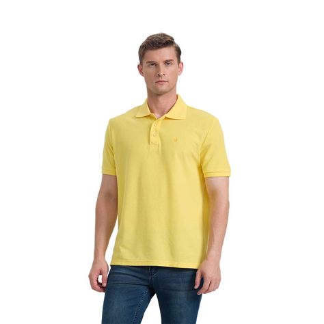 Polera Hombre Básica Pique Lisa Amarillo Fashion's Park-0