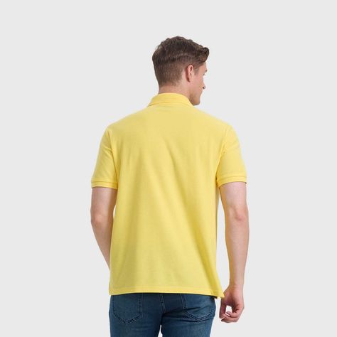 Polera Hombre Básica Pique Lisa Amarillo Fashion's Park-2