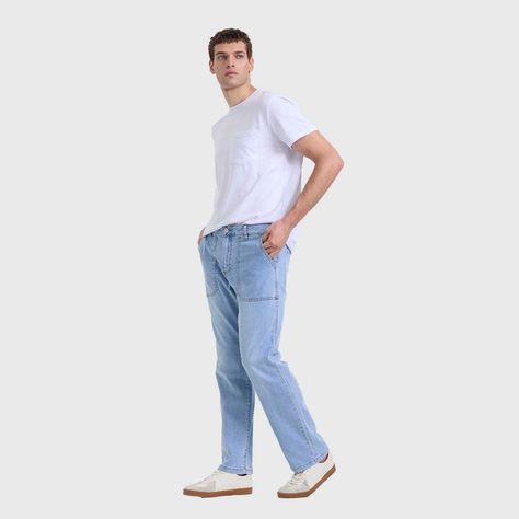 Jeans Hombre Tednencia Straight Azul Claro Fashion's Park-3