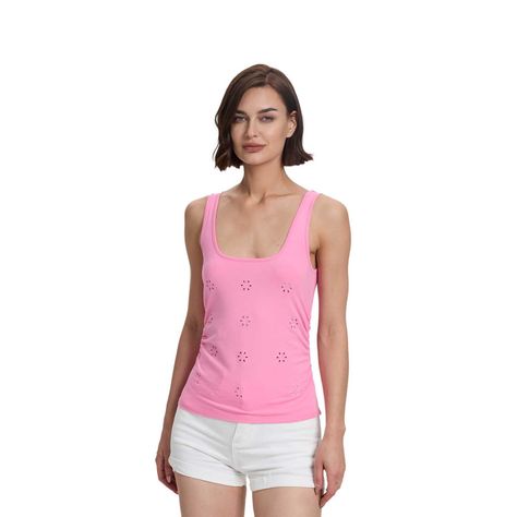 Polera Mujer Escote Cuadrado Rosado Claro Fashion's Park-0