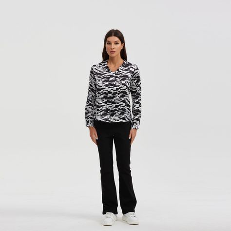 Blusa Aplicación Lazo Manga Negro Mujer-3