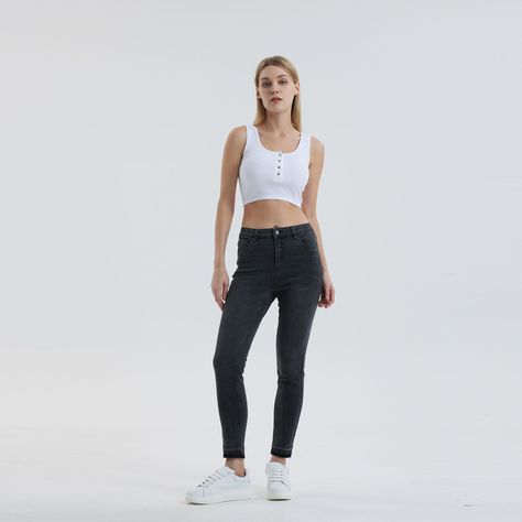Jeans Mujer Skinny Pitillo Basta Negro-3