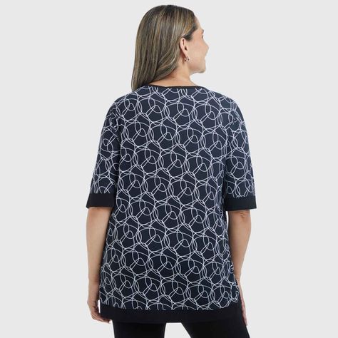 Polera Mujer Estampada Cruce Negro-2