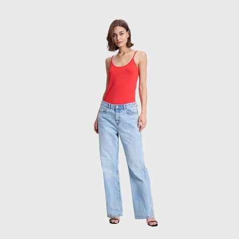 Polera Mujer Peto Pabilo Liso Rojo I Fashions Park-3