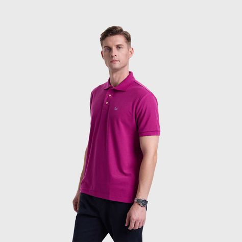Polera Hombre Pique Lisa Violeta Fsp Fashion's Park-1