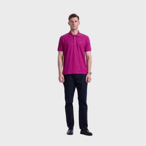 Polera Hombre Pique Lisa Violeta Fsp Fashion's Park-3