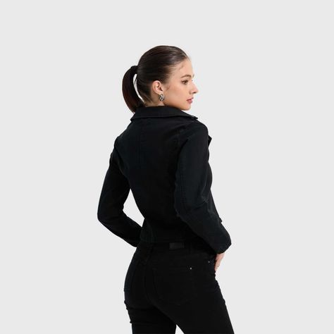 Chaqueta Mujer Biker Negro Fashion's Park-2