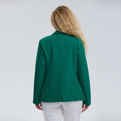 Blazer Mujer Con Cortes Y Bolsillo Verde Fashion´s Park-2