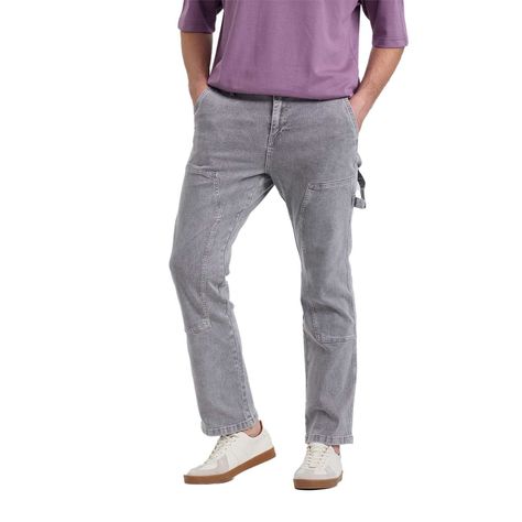 Jeans Hombre Costura Pierna Gris Claro Fashion's Park-0