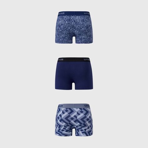 Boxer Hombre Tripack Liso Azul III Fashion's Park-1