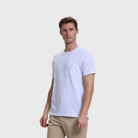 Polera Hombre Básica Con Bolsillo Blanco Fsp Fashion's Park-1