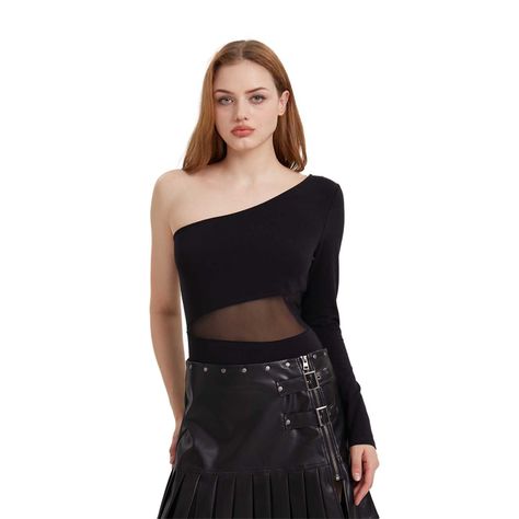 Polera Mujer Body Asimétrico Negro-0