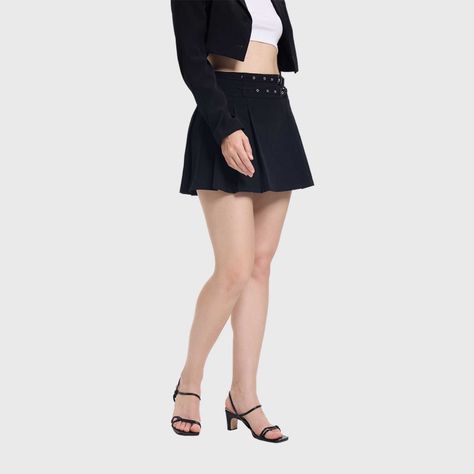 Falda Mujer Sastrera Cinturón Negro Fashion's Park-1