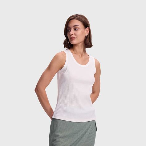 Polera Mujer Rib Rayas Y Lisa Blanco Fashion's Park-1