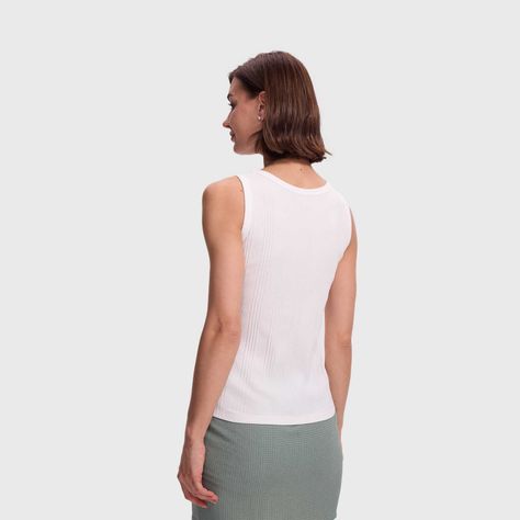 Polera Mujer Rib Rayas Y Lisa Blanco Fashion's Park-2
