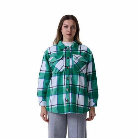 Chaqueta Mujer Sobrecamisa Verde-0
