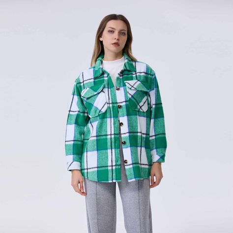 Chaqueta Mujer Sobrecamisa Verde-1