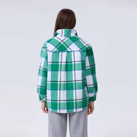 Chaqueta Mujer Sobrecamisa Verde-2