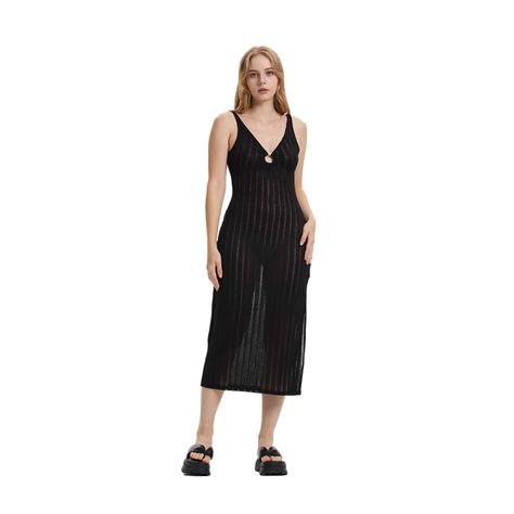 Vestido Mujer Tejido Negro Fashion's Park-0