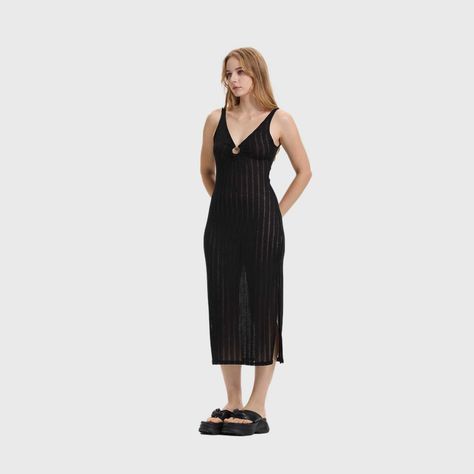 Vestido Mujer Tejido Negro Fashion's Park-1