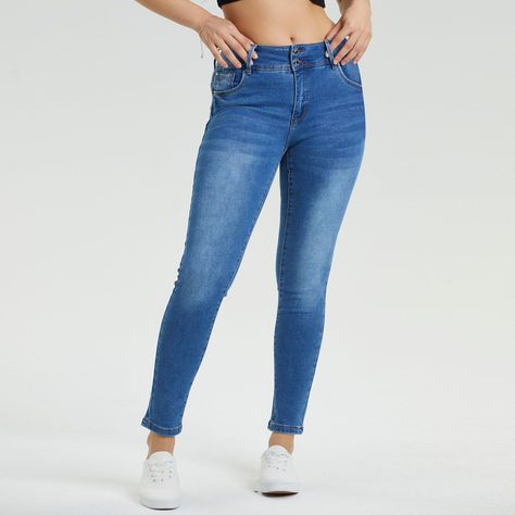 Jeans Skinny Kim Lavado Azul Mujer-0