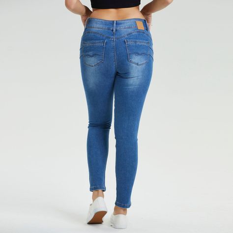 Jeans Skinny Kim Lavado Azul Mujer-2