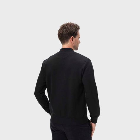 Polerón Hombre Bomber Negro Fashion's Park-2