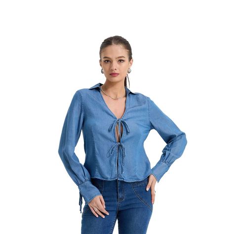 Blusa Mujer Clásica Azul III  Fashion's Park-0
