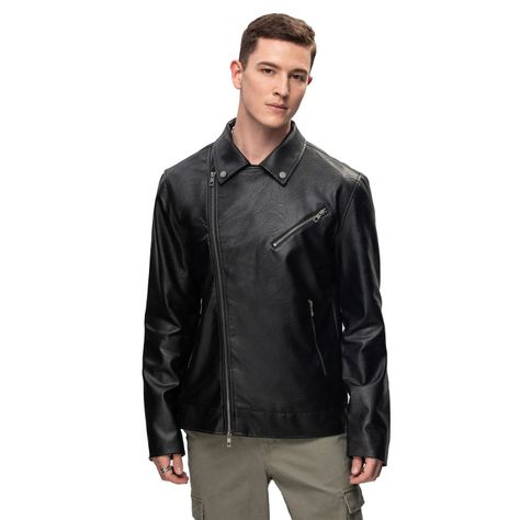 Chaqueta Biker Negro Fsp Hombre Fashion's Park-0