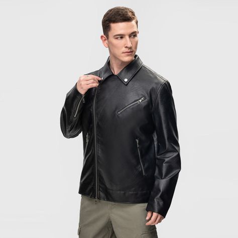 Chaqueta Biker Negro Fsp Hombre Fashion's Park-1