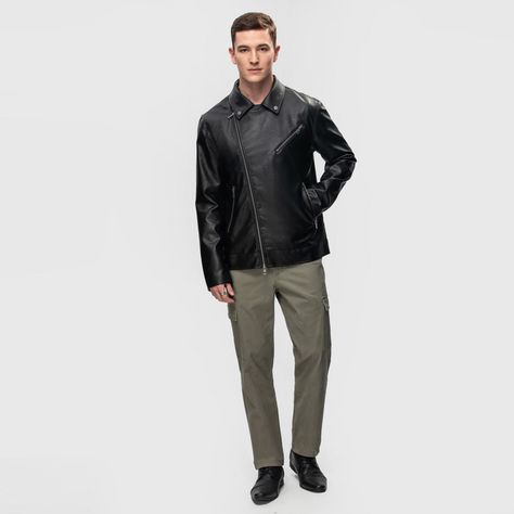 Chaqueta Biker Negro Fsp Hombre Fashion's Park-3