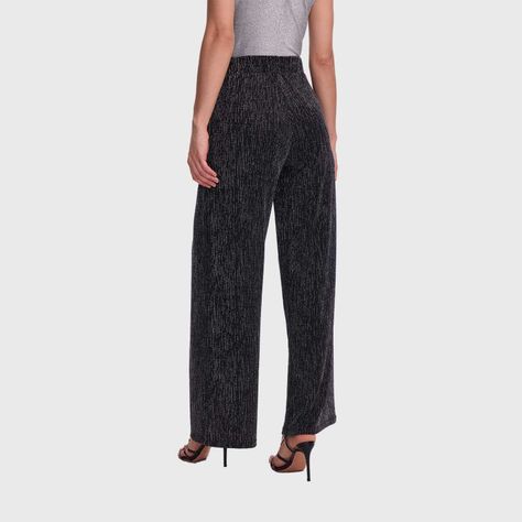 Pantalón Mujer Palazzo Pretina Elasticada Negro FSP-2