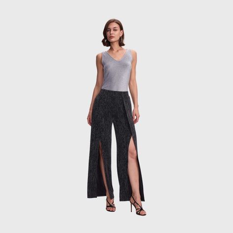 Pantalón Mujer Palazzo Pretina Elasticada Negro FSP-3