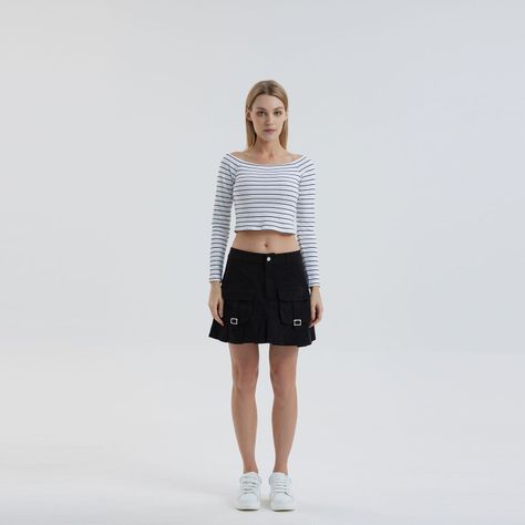 Polera Mujer Off Shoulder Blanco / Negro-3