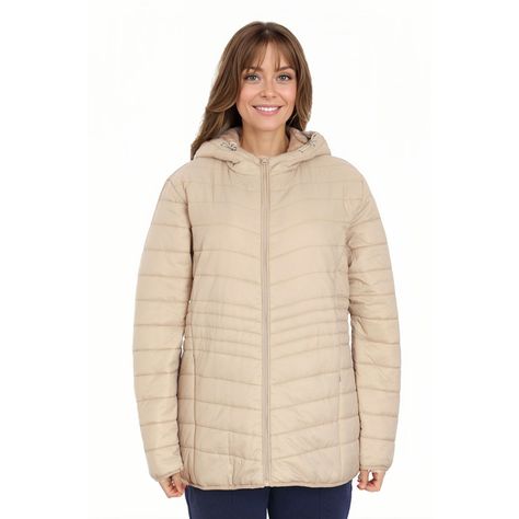 Parka Mujer Con Chiporro Beige-0