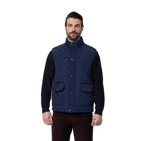 Parka Hombre Rombos Azul Marino-0