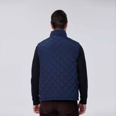 Parka Hombre Rombos Azul Marino-2