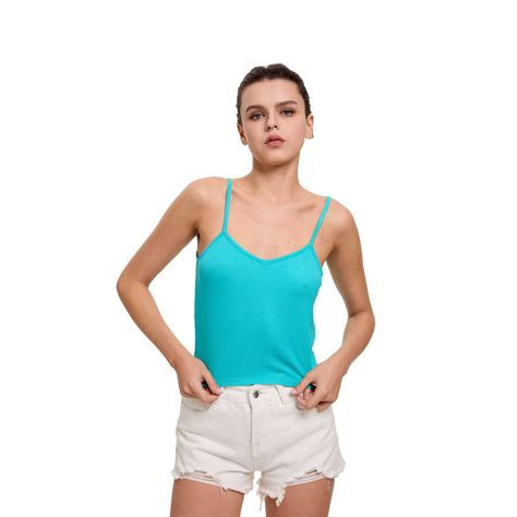 Polera Mujer Pabilo Crop Aqua Fashion's Park-0