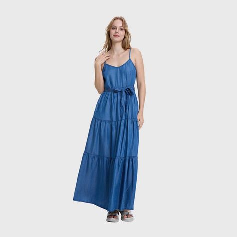 Vestido Mujer Largo Azul Fashions Park-3