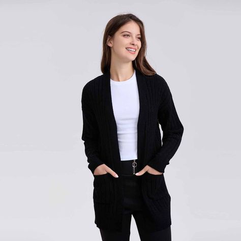 Sweater Mujer Tapado Negro I-1