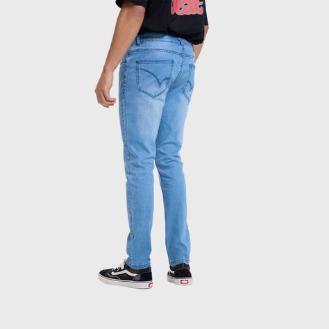 Jeans Hombre Slim Retro Wash Azul Fashion's Park-2