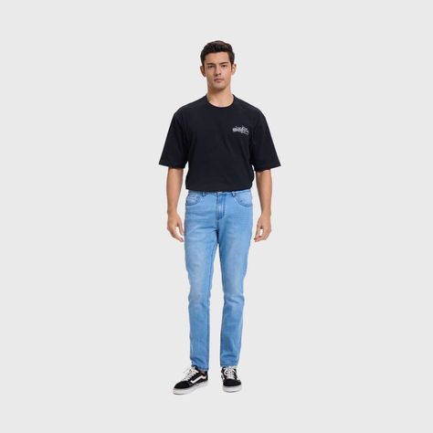 Jeans Hombre Slim Retro Wash Azul Fashion's Park-3