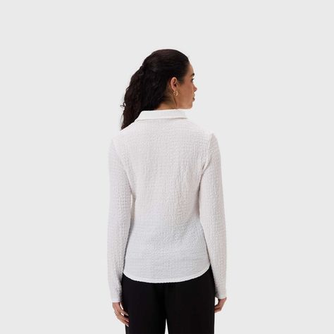 Blusa Mujer Abotonada Blanco Fashion's Park-2