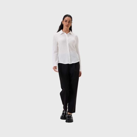 Blusa Mujer Abotonada Blanco Fashion's Park-3