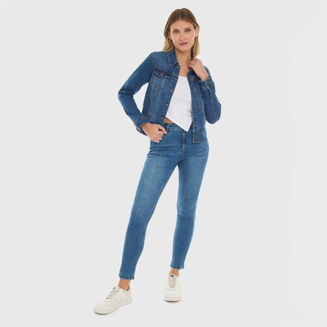 Chaqueta Mujer Clásica Azul Fashion's Park-3