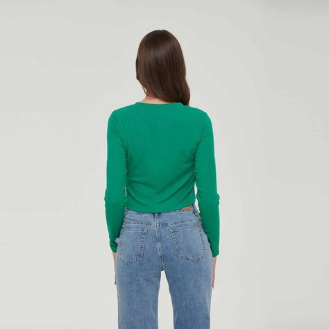 Polera Mujer Rib Liso / Rapport Verde-2