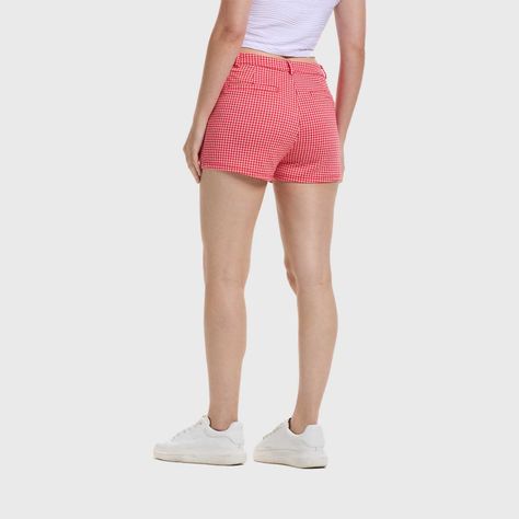 Short Mujer Vichy Rojo Fashion's Park-2