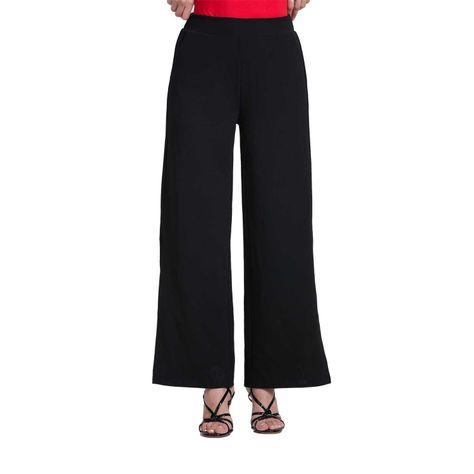 Pantalón Mujer Palazzo Pretina Elastica Negro Fashions Park-0